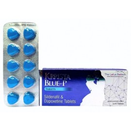 印度巔峰藍P雙效 KRRISTA BLUE-P 威而鋼雙效片(西地那非110mg+達泊西汀110mg )1盒10粒    價格最便宜